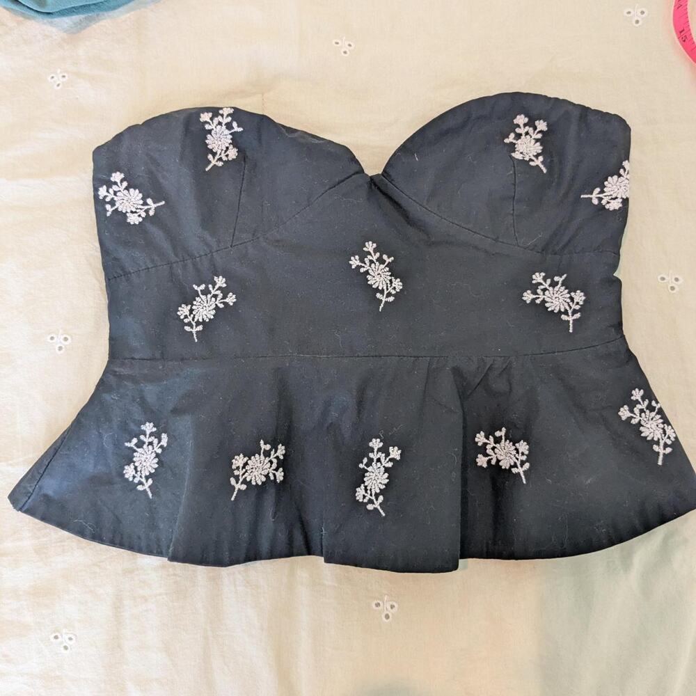 Zara black white corset